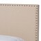 Baxton Studio Ramon Beige Linen Upholstered Full Size Panel Bed with Nailhead Trim 163-10504 - alternate 7